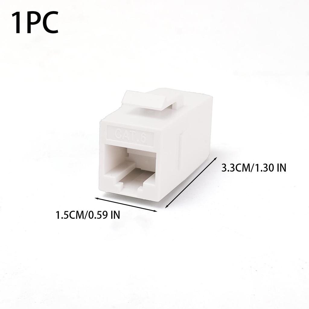 For RJ45 CAT6 Keystone Coupler Female To Female Insert Inline Coupler CAT6 Keystone Colorful Network Straight-through Connector