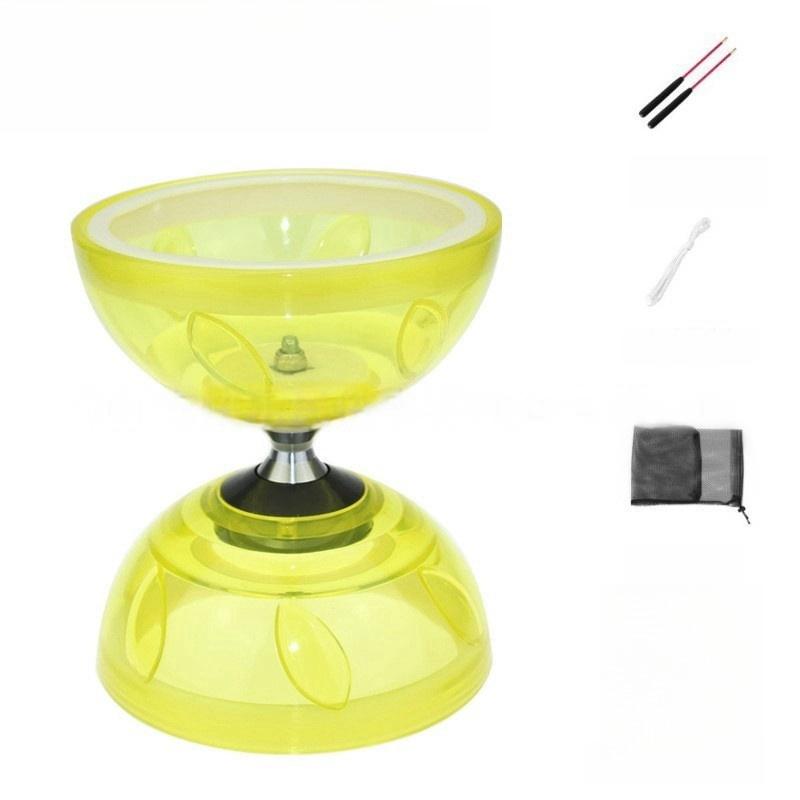 A Set Of Yo-Yo Toy Outdoor Fitness Toy Set For Children And The Elderly Three Bearing Soft Rubber Diabolo Double Head Pull Bell