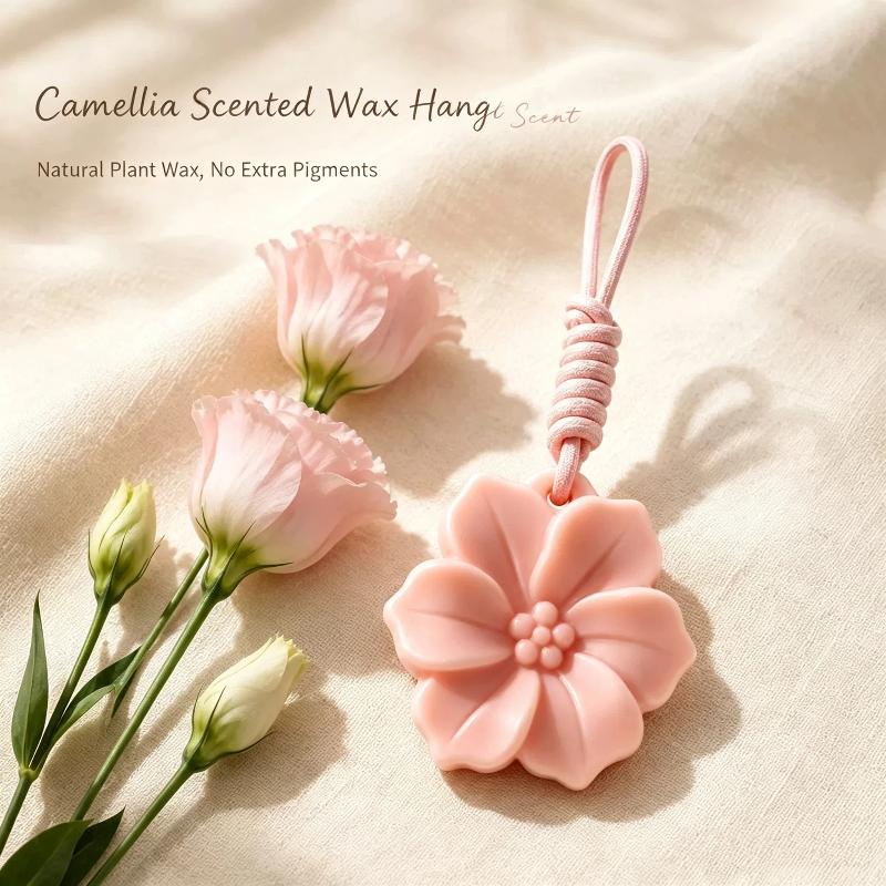 Camellia Scented Wax Hanging Ornament Natural Aromatherapy Wax Melt Fragrance Sachet For Closet Drawer Home Decor