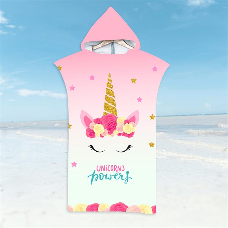 Microfiber Quick-Dry Hooded Beach Poncho Bathrobe for Adults