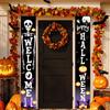 Halloween Hanging Door Curtain Skeleton Banner Happy Halloween Party Porch Sign For Home Party Decor Halloween Decorations 2025