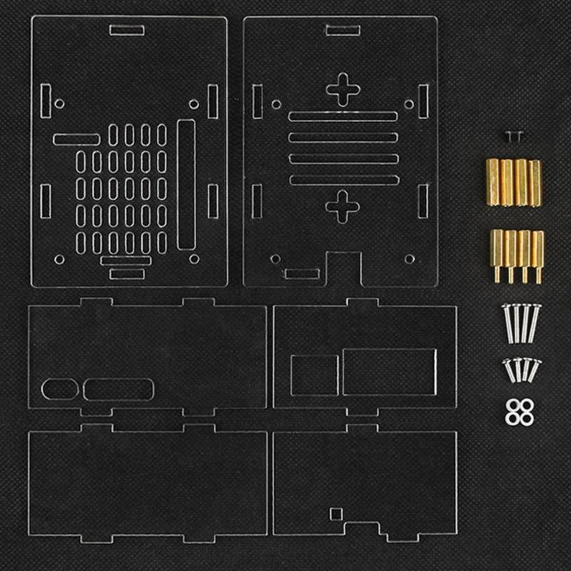 Transparently Acrylic Case For RPi 5 Case Featuring Precise Openings for Connectors and Active Cooling Port Support