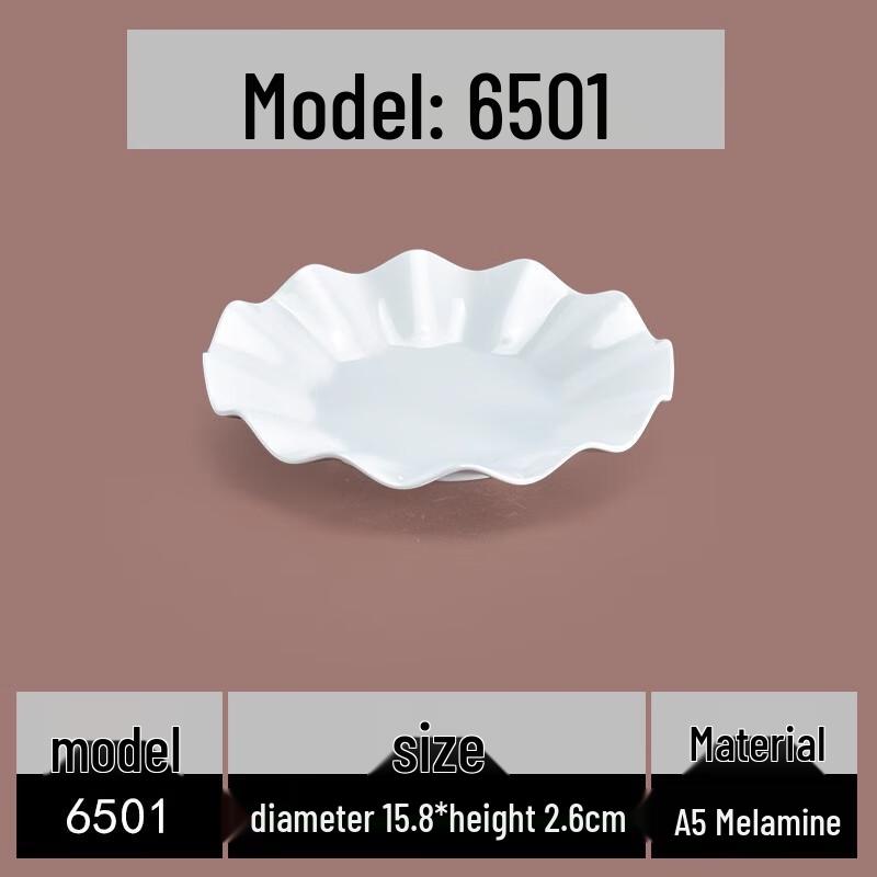 AVADEN Melamine Round Snack Plate Set