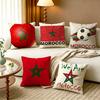 Morocco FFlag Cotton Linen Square Pillow Covers Home Decor Gifts
