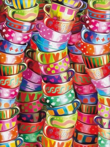 5D Diamond Painting Cup Full Square Round Mosaic Rhinestone Cross Stitch DIY Diamond Embroidery Coffee Wall Art