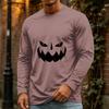 Men's Halloween Long Sleeve Neck Casual Top for Party