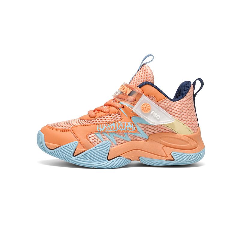 Childrens Sports Shoes School Match Anti Slip Shock-absorbing Basketball Shoes Daily Outdoor Sports High Top Mesh Running Shoes