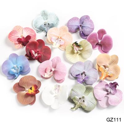 3/5/10Pcs Butterfly Orchid Artificial Flowers Head 8CM Fake Flower for Home Decor Wedding Decoration DIY Carft Garland Accessory