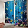 2Pcs Ocean Curtain Untouched Wild Underwater Aquatic World Corals Exotic Fishes Seascape For Bedroom Living Room And Dining Room