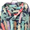 EDWIN Surfboard Pattern Short Sleeve Aloha Shirt XL Navy Open Collar Men's Used
