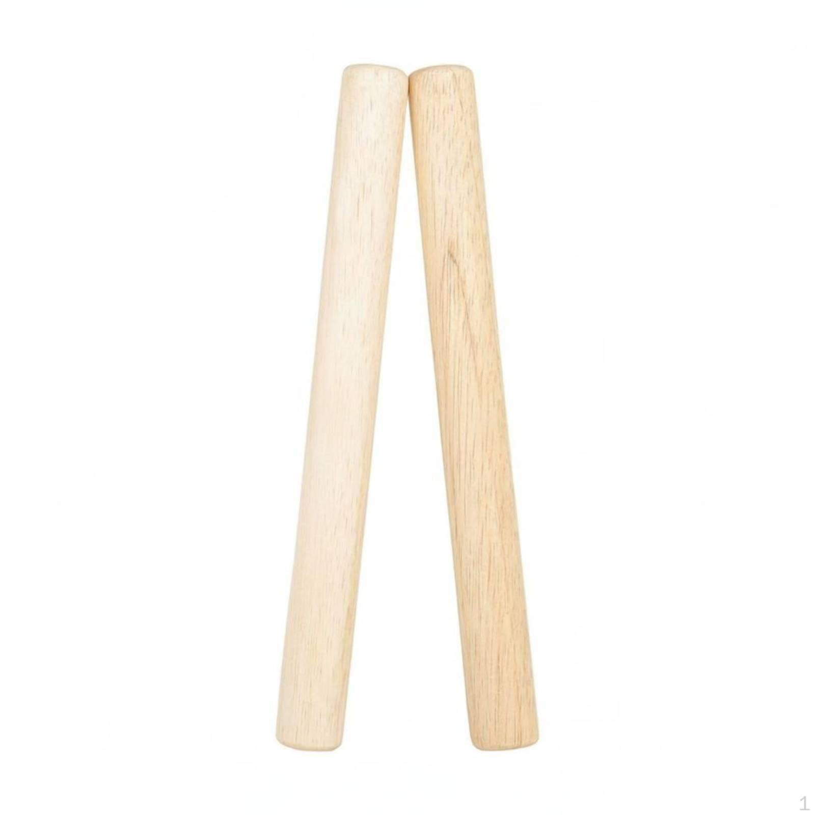 2 Pieces Wooden Beat Sticks Wood Percussion Pair Set Rhythm for Kids, Beginners, Early