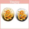 Chinese Dragon Commemorative Coin Exquisite Colorful Relief Badge Ideal Lucky Gift For Office Decoration