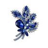 Large Rhinestone Brooch Pin Floral Design Statement Accessory for Shawl Cardigan Coat Lapel Decoration Jewelry