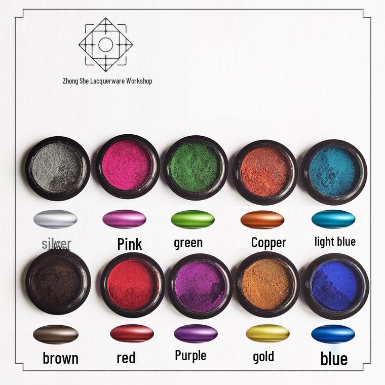 

Iridescent Jewel Beetle Wing Glitter Powder for Kintsugi and Maki-e Lacquer Art Gold