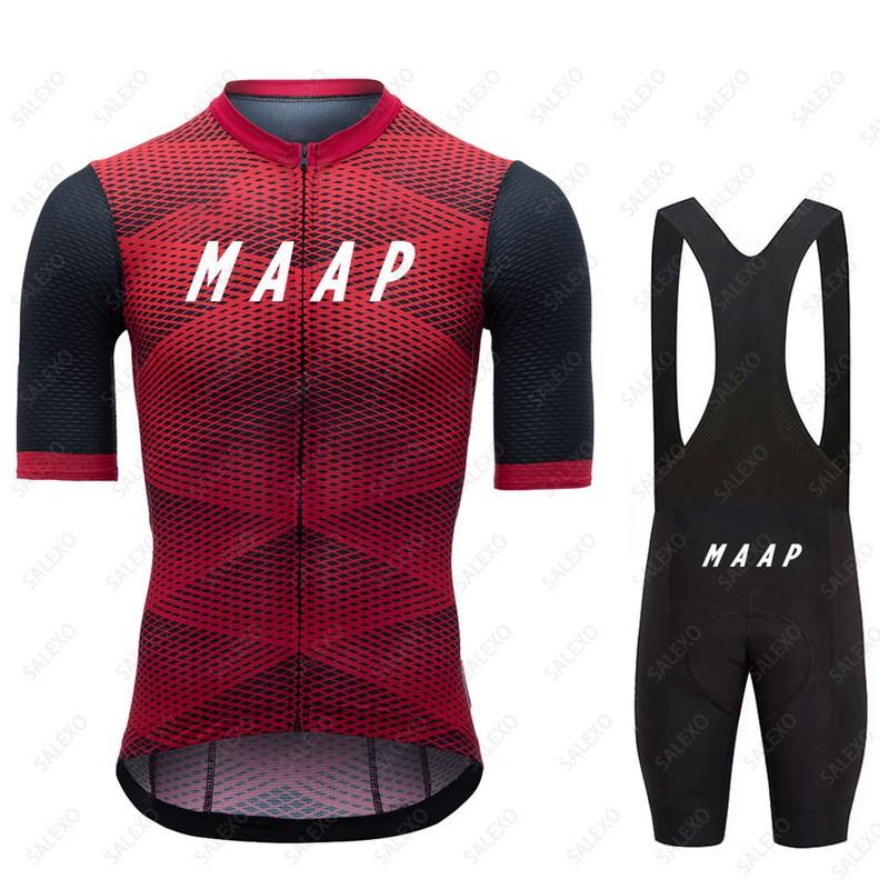 MAAP Cycling Jersey Set Men Women Short Sleeve Mountain Road Bike Apparel Breathable Quick Dry XS
