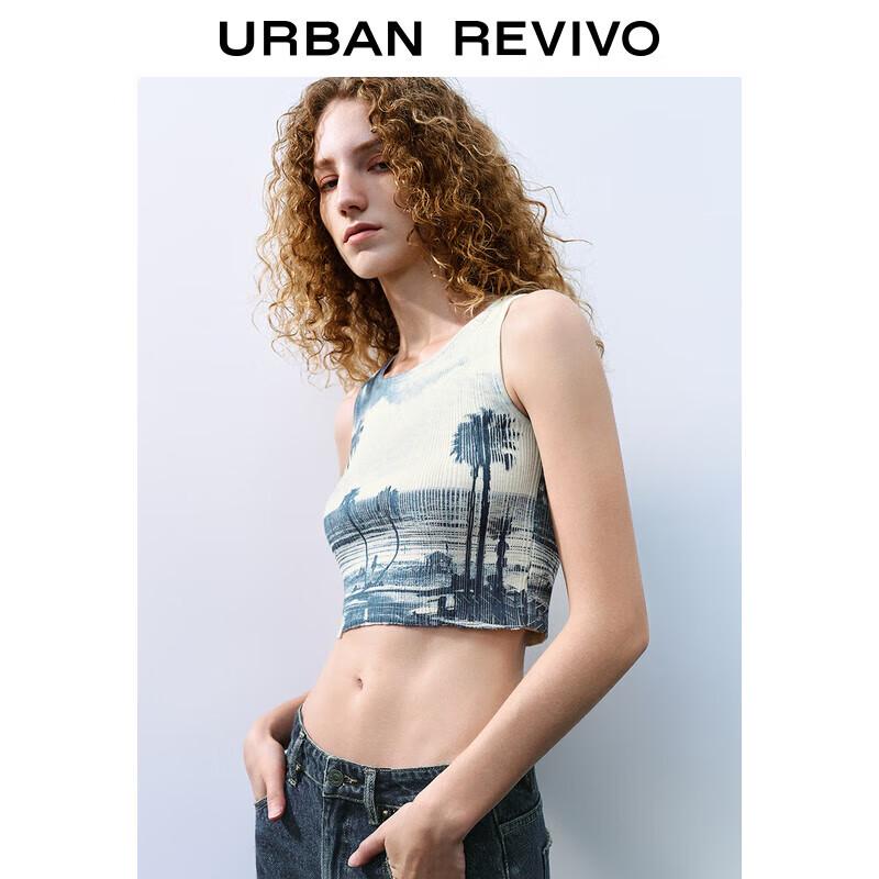 

Женская трикотажная майка UR с принтом, осень 2024 XL