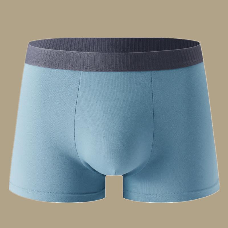Men's Pure Cotton Graphene Antibacterial Boxer Briefs - Mid-Waist, Comfortable, Breathable, High Elasticity.