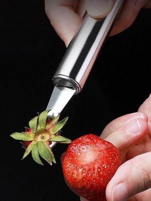 Tomato Stalks Remover Strawberry Huller Stainless Steel Strawberry Fruit Stem Huller Fruit Stem Remover Kitchen Gadgets
