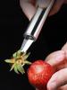 Removedor de Talos de Tomate Descaroçador de Morango Aço Inoxidável Descaroçador de Talos de Frutas Morango Removedor de Talos de Frutas Utensílios de Cozinha