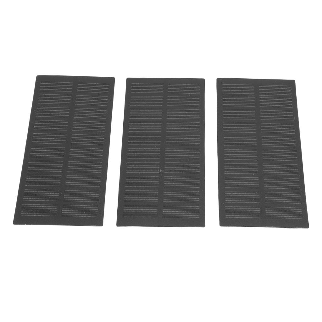 3Pcs Mini Solar Panel Charger 1.3W Monocrystalline PET for Battery Mobile Phone Tablet Camping Hiking Outdoor Portable