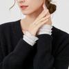 New Fake Sleeves for Women Autumn Winter Sweater Decorative Lace White False Sleeves Pleated Wrist Pleated Fake Cuff