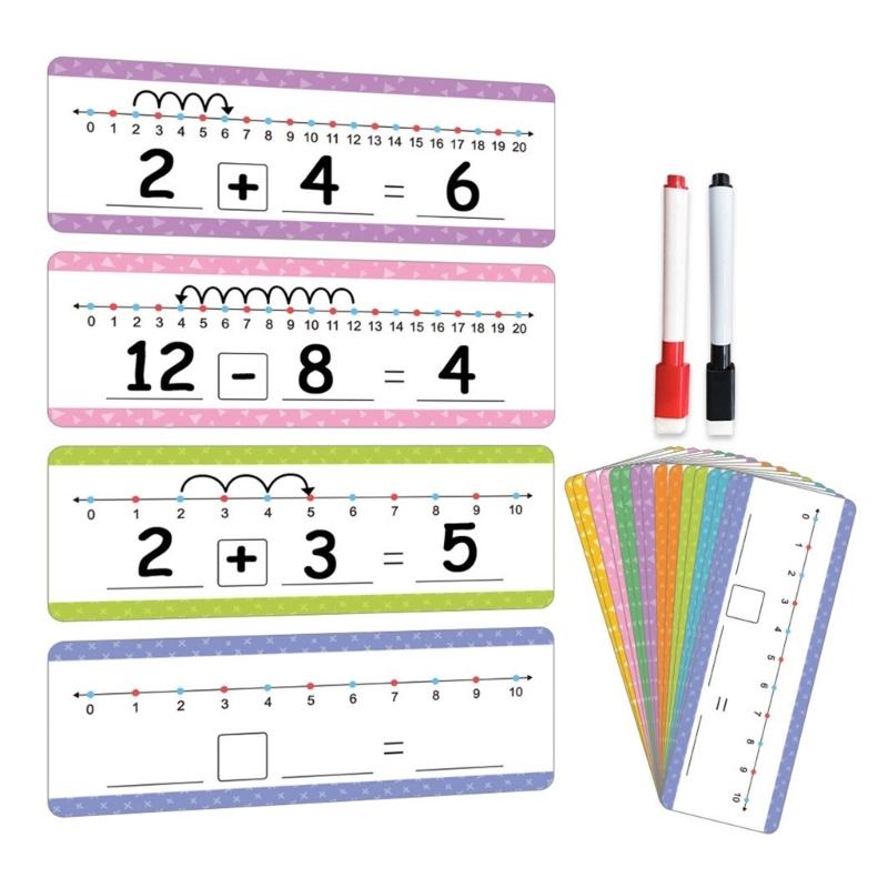 

Addition And Subtraction Practice Flashcards Writable Erasable Erasable Mathematics Operations Training Card For Student 1
