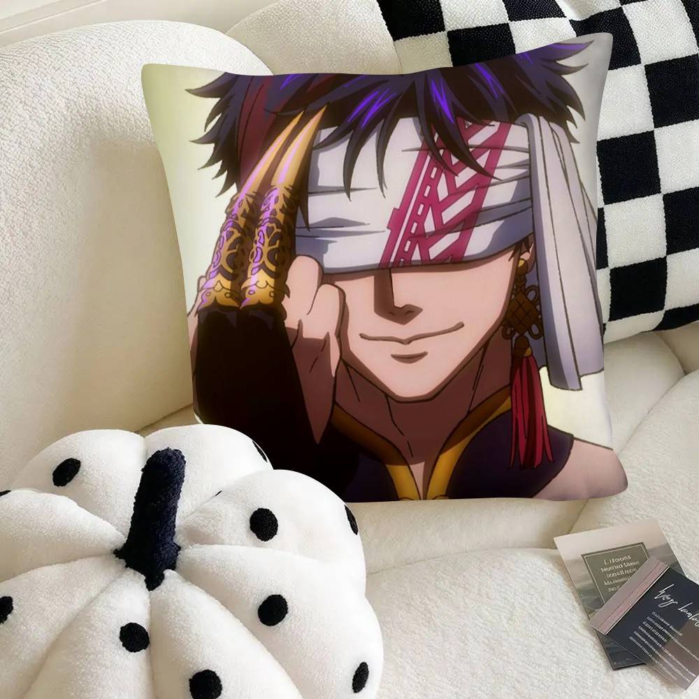 Cool Manhwa Figure Qin Shi Huang Buddha Pillow Case Fashion Square Pillowcase Bedroom Sofa Room Ins Decoration Leisure