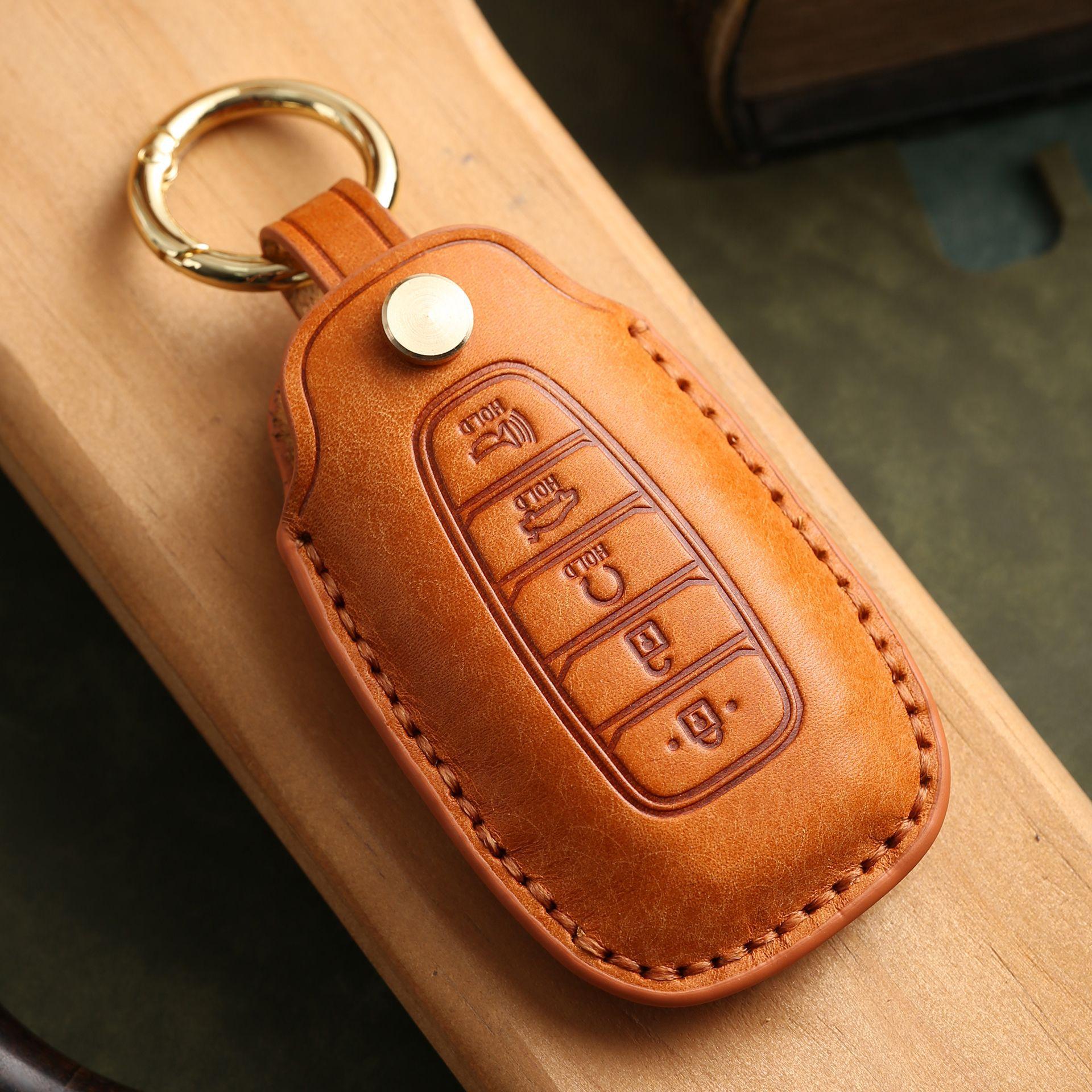 

Индивидуальный чехол для ключа ручной работы высокого класса для Beijing Hyundai Mingturena 25 Tusheng Fista оранжевый