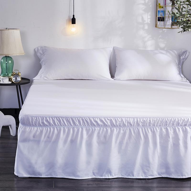 American Style Lace Bed Skirt Single Without Bed Surface King Twin Size Solid Color Elastic Band Bed Skirt  40cm Height Skirts