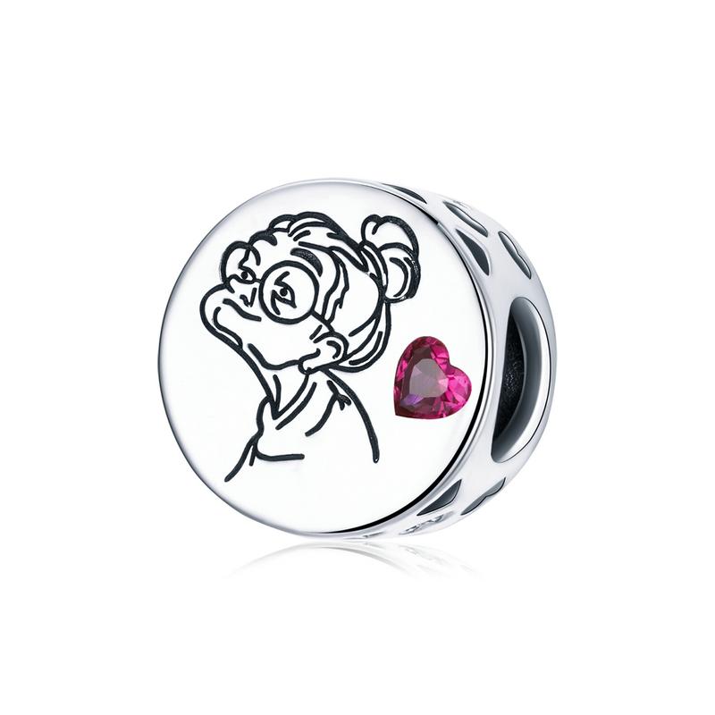 BAMOER Silver Charm Collection 925 Silver Dazzling CZ Beads Fit Bracelets & Bangles Jewelry