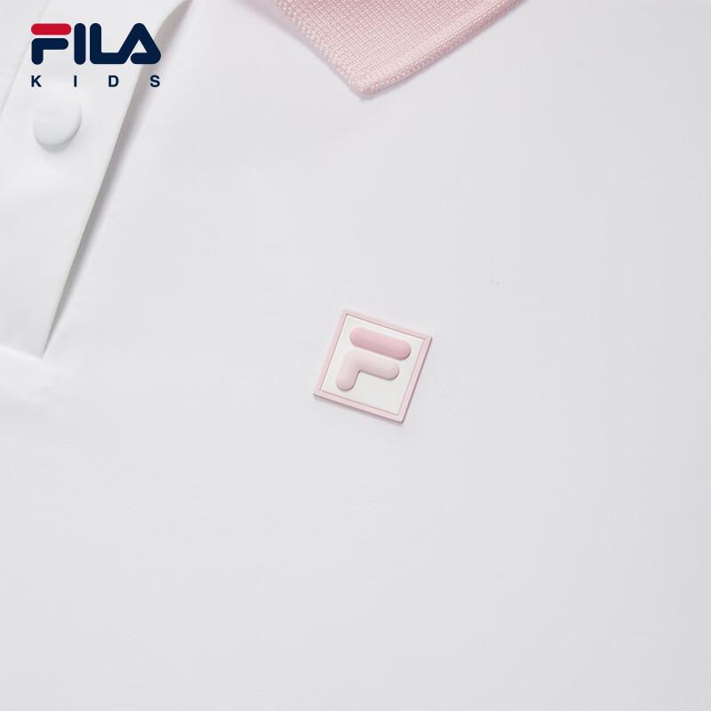 FILA Girls' Knit Short Sleeve Polo Shirt