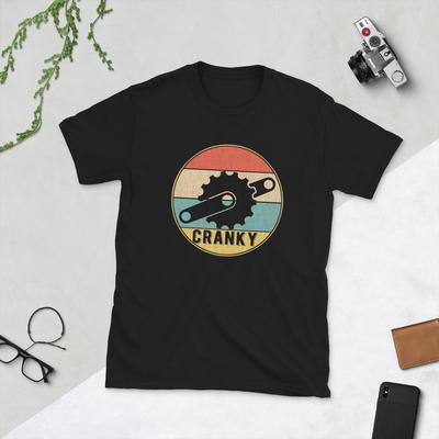 Bicycle Cranky Retro Design For Cycling Lovers, Short-Sleeve Unisex T-Shirt