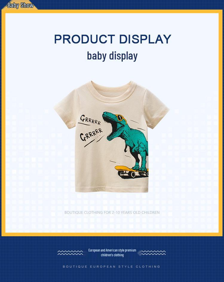 27kids 2024 Summer Boys' Short Sleeve T-Shirt - New Arrivals