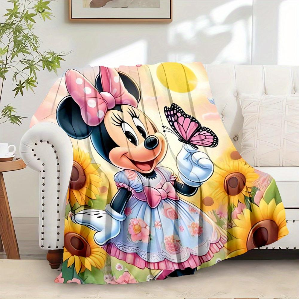 

1pc Velvet Bedding Throw Blanket - Cute Minnie Mouse Design, Soft and Warm for Sofa Cover, 75x90cm