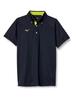 Training Wear Polo Short Deep Size S Shirt, Button-Down, Sleeve, Moisture-Wicking, Quick-Drying, Navy/Neolime,