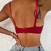 Nahtloser BH Damen Push-Up Bralette Unterwäsche Verstellbarer Bügel-BH Damen Lingerie Mode Buchstabenmuster BHs