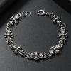 2024 Men's Gothic Alloy Cross Bracelet - High Quality Retro Dark Street Style
