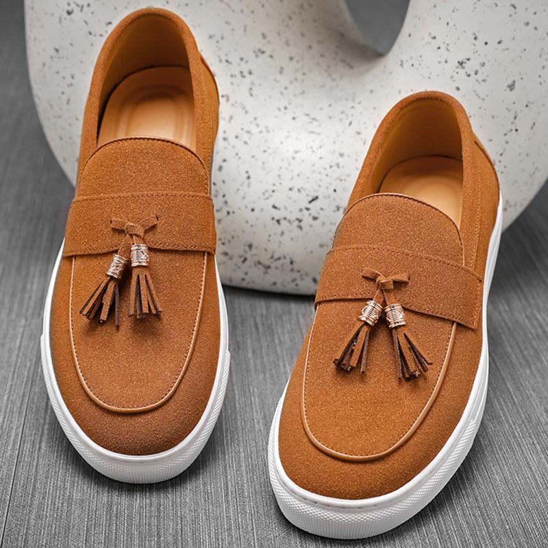 New Luxury Men Slip On Black Brown Tassel Loafter Leisure Leather Shoes Male Comfortable Sneakers Tenis Masculino Zapatos Hombre