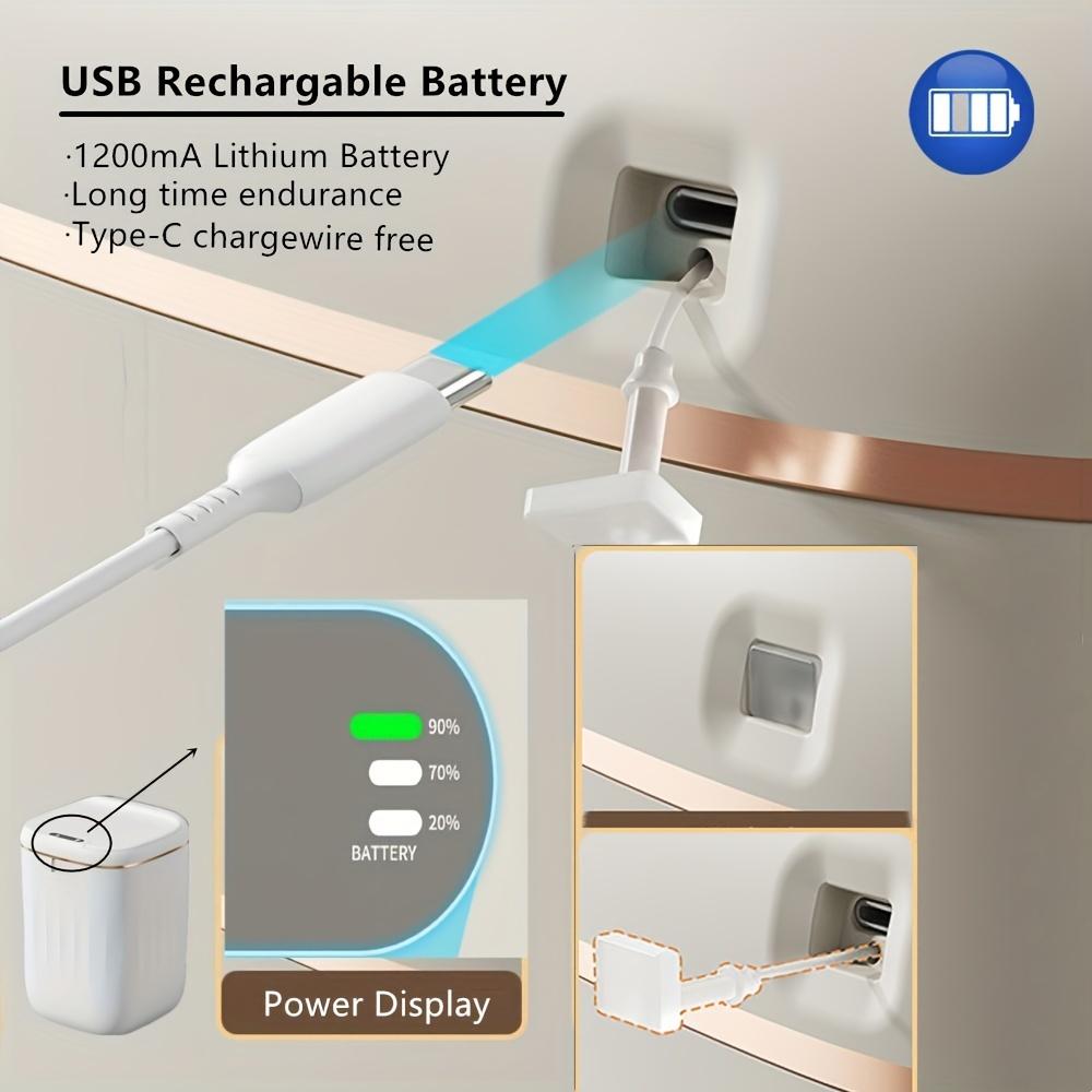 Intelligent Induction Trash Can Living Room Bedroom Rechargeable Waterproof Anti-odor Automatic Opening Of The Lid Rubbish Bin
