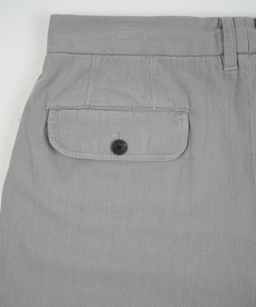 BIRBANTE Cation Washed Cargo Half Pants - Light Grey
