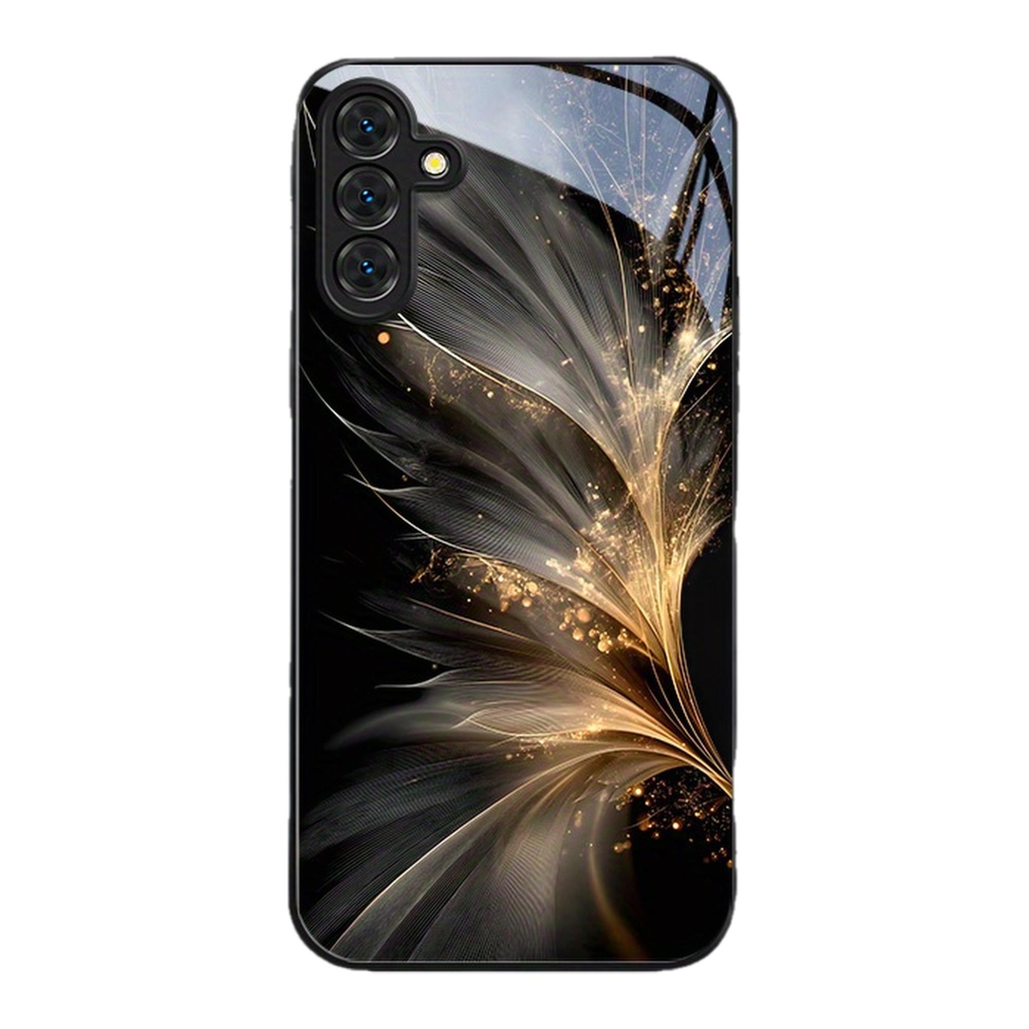 Металлик Краска Закаленное Стекло Чехол для Телефона Подходит для Galaxy A32 A33 A34 A35 A54 A55 A56 5G Galaxy S23 S24 25 FE Plus Ultra Мода Красота Мягкая Накладка Galaxy A16