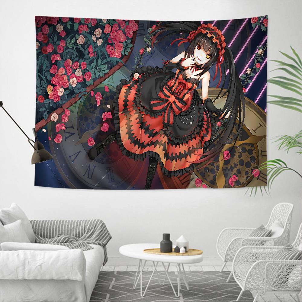Date A Live DIY Wall Tapestry Art Science Fiction Room Home Decor Wall Art Decor