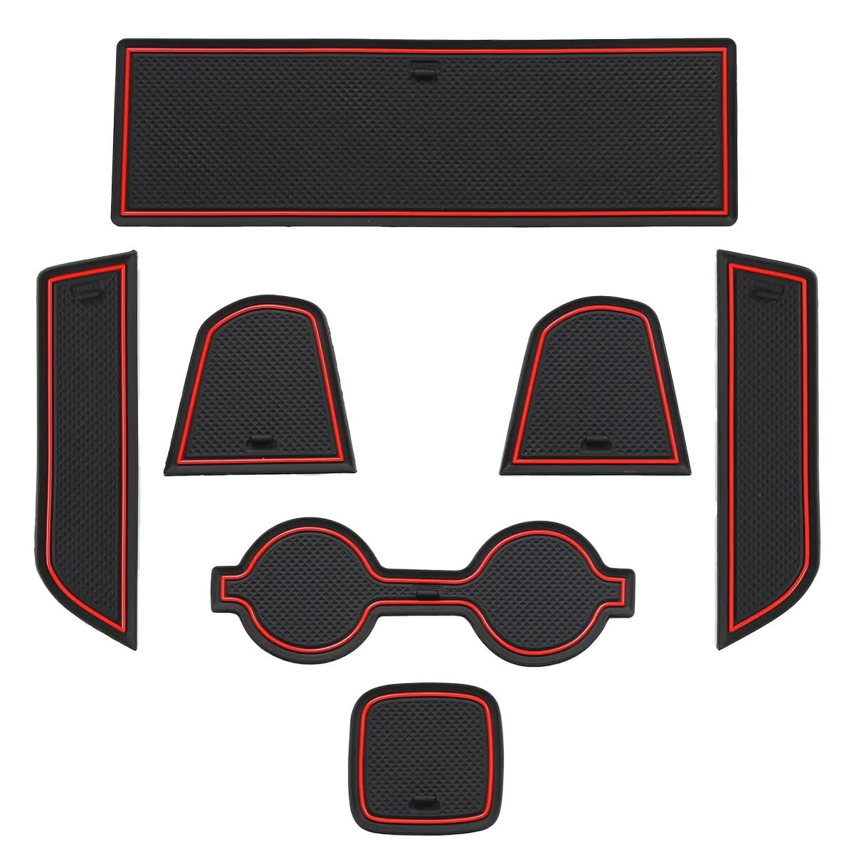 Negues Rubber Floor Mats Compatible with Toyota GR86 ZN8 and Subaru BRZ ZD8 and Rubber Floor Mats for Toyota GR86 and Subaru BRZ Custom Red (2021