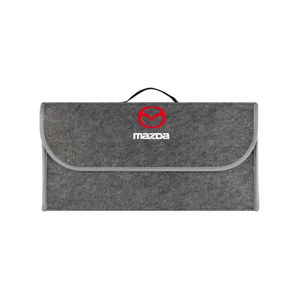 2025 Hot Car Storage Trunk Box Foldable Felt Car Trunk Storage Box Organizer Tidying Bag For mazda Axela Atenza CX-3 CX-5 CX-8 M
