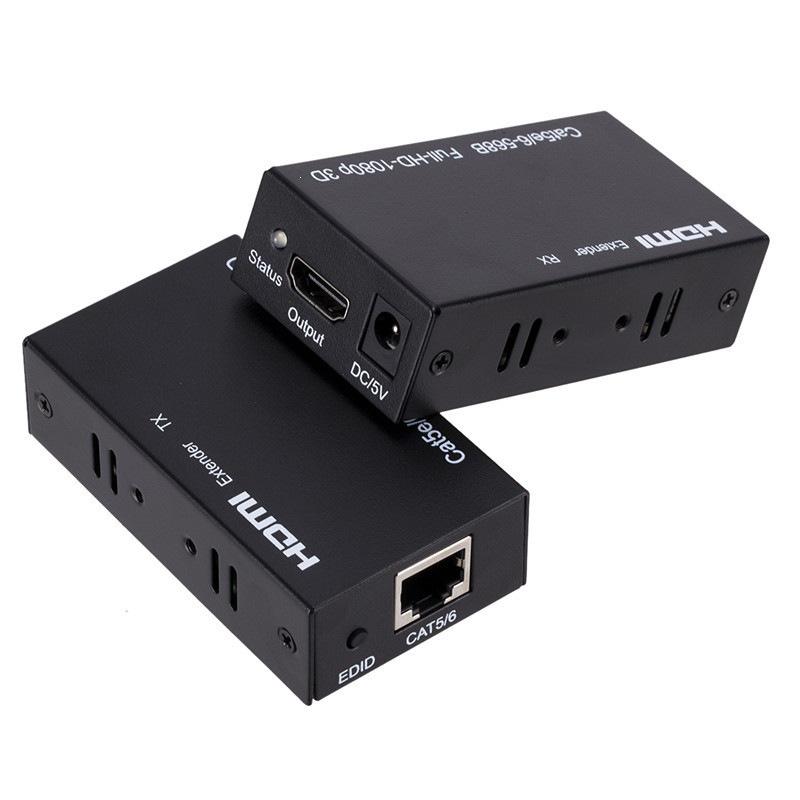 60m HDMI To RJ45 Extender - High-Definition HDMI Signal Extender Via Single Network Cable