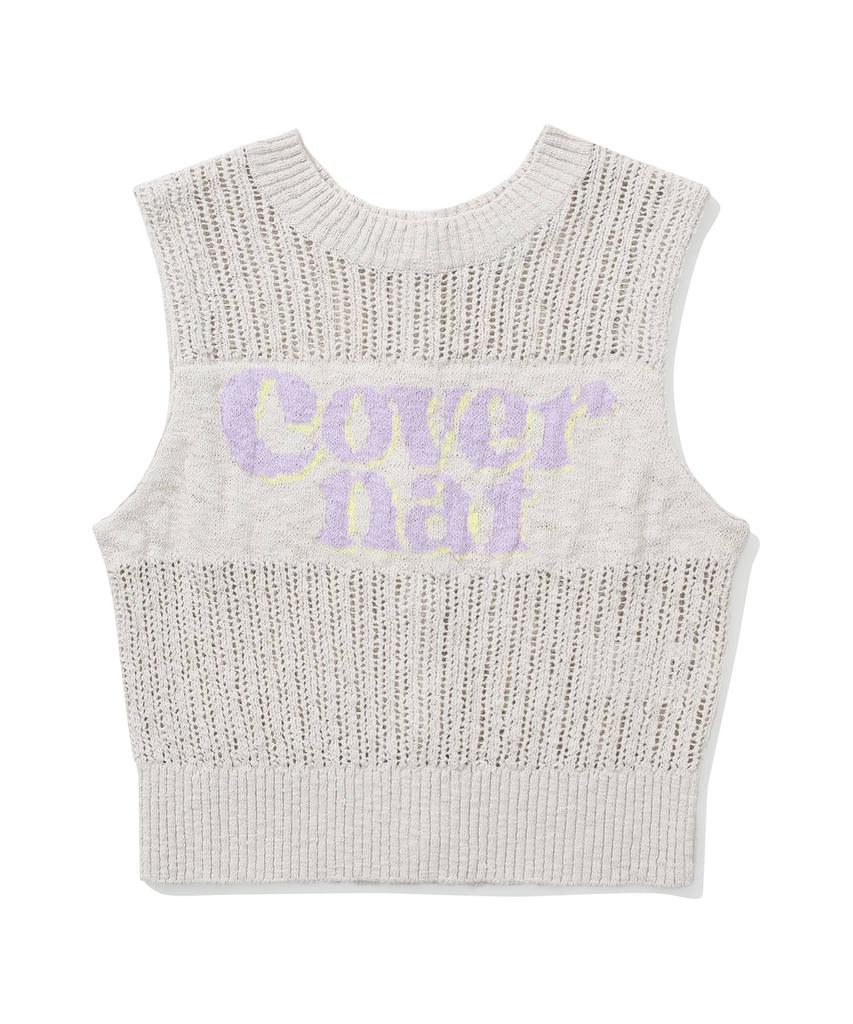 COVERNAT WOMAN Two-Way Knit Vest Oatmeal