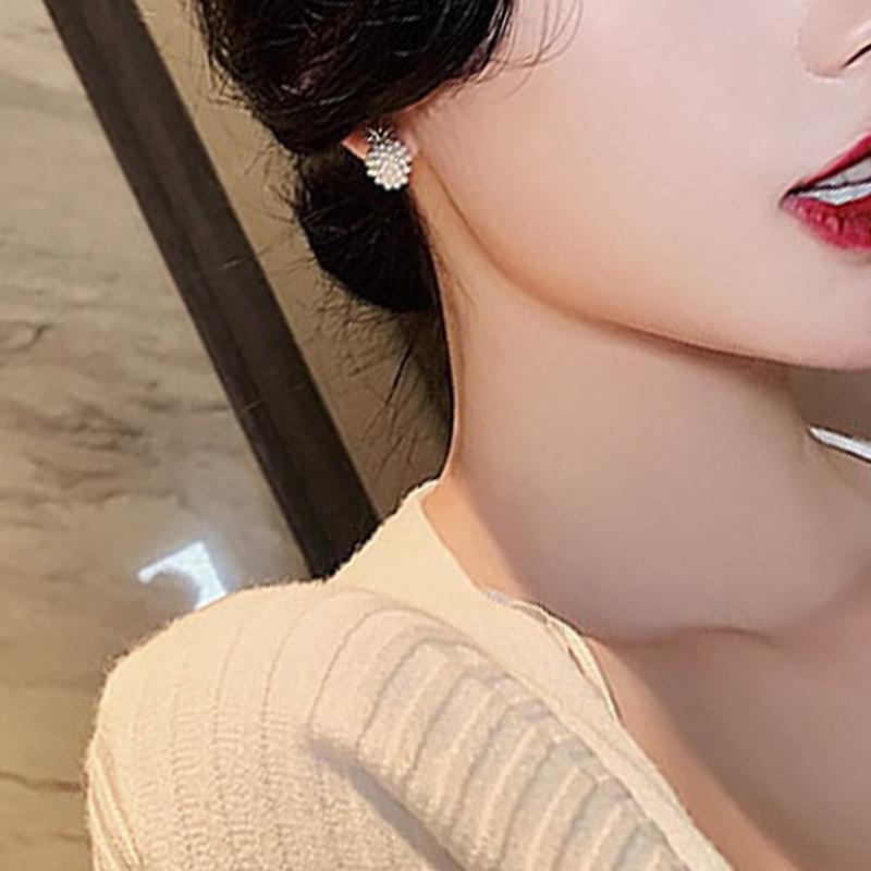 Trendy Geometrisk Perle Øredobb Kvinner Klassisk Ananas Perle Stiftøredobber Kvinnelig Mote Øredobber Kvinnelig Smykke Gave