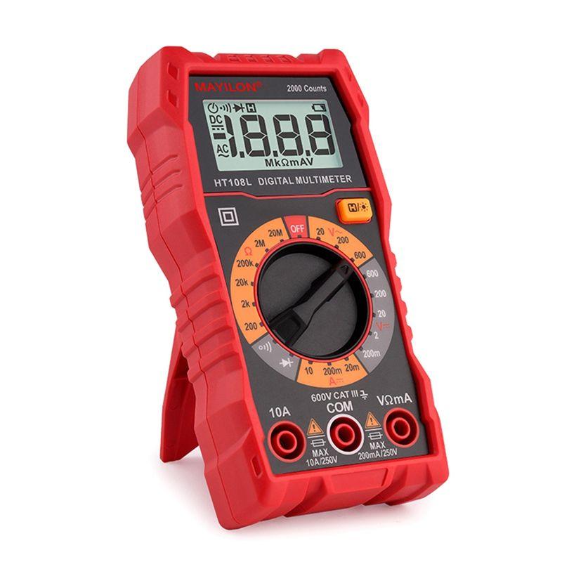 BHBL HT108L Multimeter Digital Professional Voltmeter Ammeter Range 600V 10A AC DC Tester