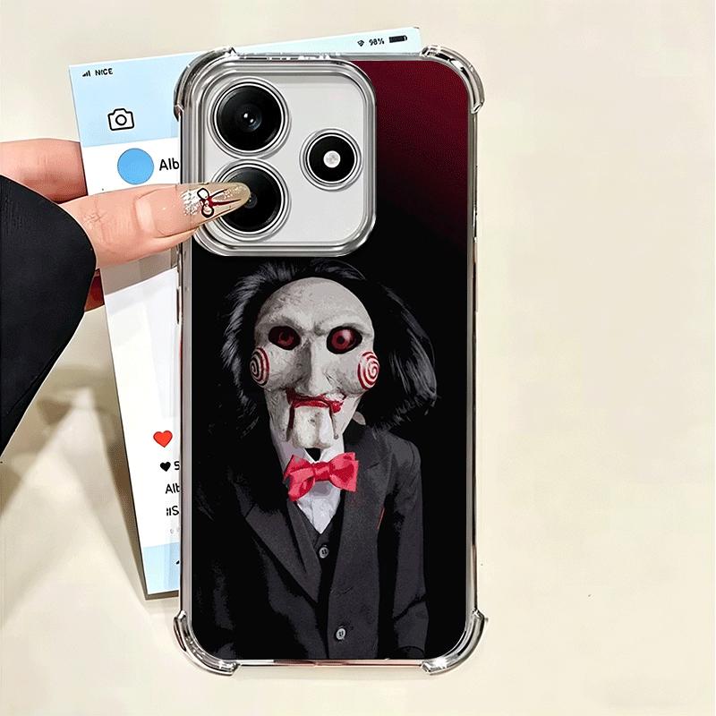 The J-Jigsaws Killer Horror Soft Phone Case For Xiaomi Poco X7 X8 Pro Max X6 X5 X3 F8 Ultra F7 M8 M7 M5S Redmi 15C 15A 15 14C 13