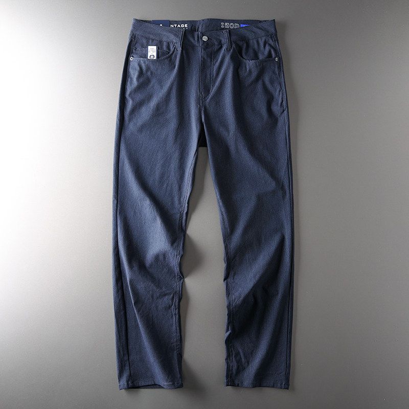 Export First-Line Export Original Tail Single Cut Label Straight-leg Casual Pants Men s Spring and Autumn Slim-Fit Pants Export Men s Clothing Pants Navy blue eur38